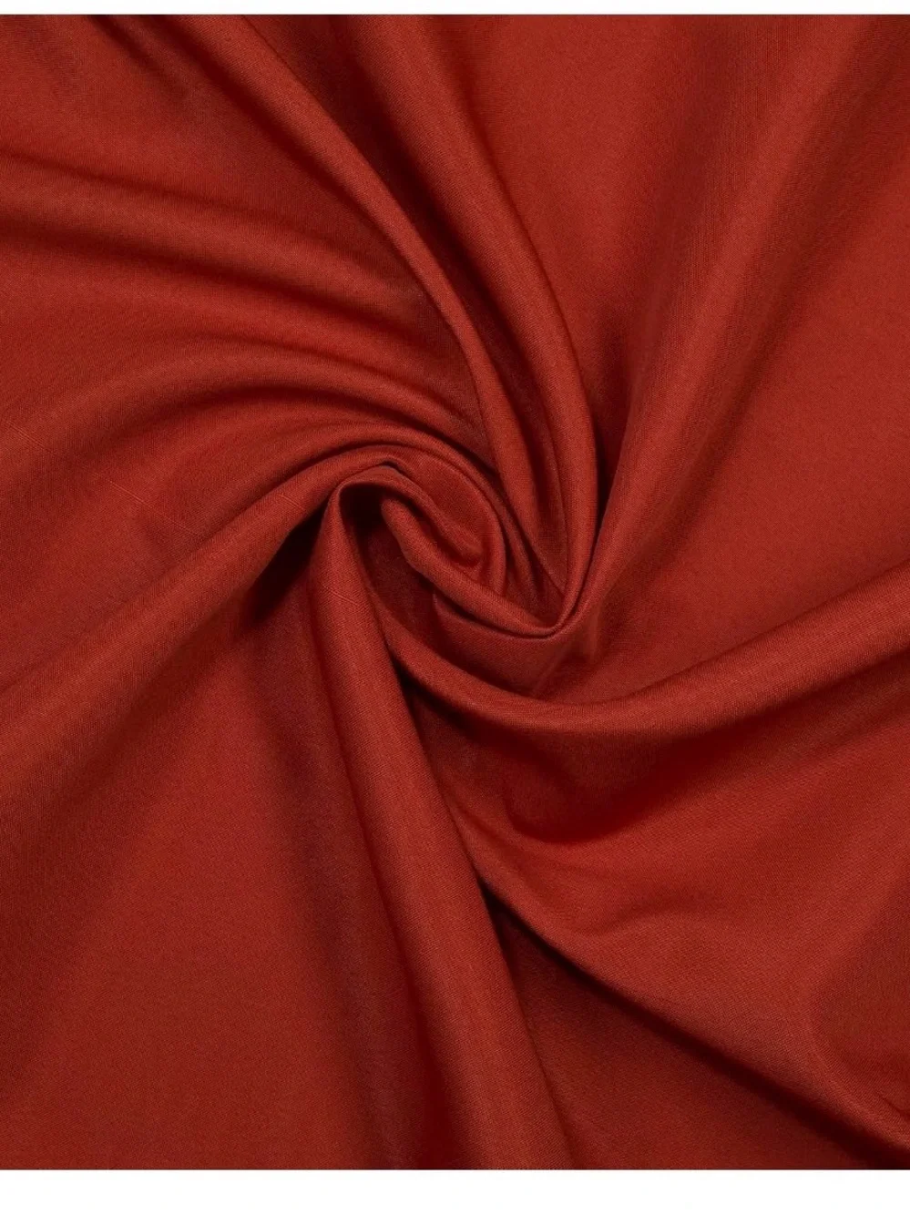 70” Round Burnt Orange Tablecloth - Classic Solid Dining Table Cover